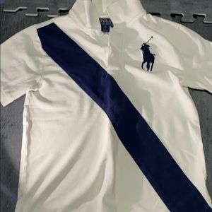 Polo Ralph Lauren white and navy shirt